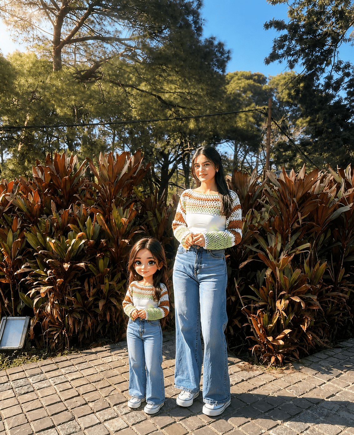 Mini Me AI Photo Prompt Free 2026 – Cartoon Companion Beside Real Photo using ChatGPT
