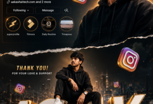 Instagram Milestone Poster Prompt Free 2026 – Aakash AI Tech